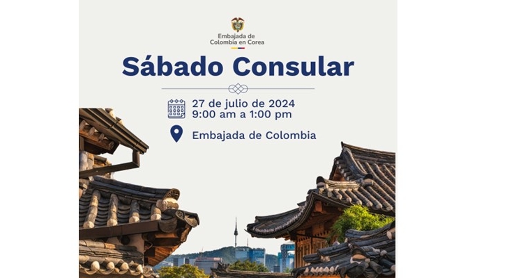 Jornada de Sábado Consular el próximo 27 de julio de 2024