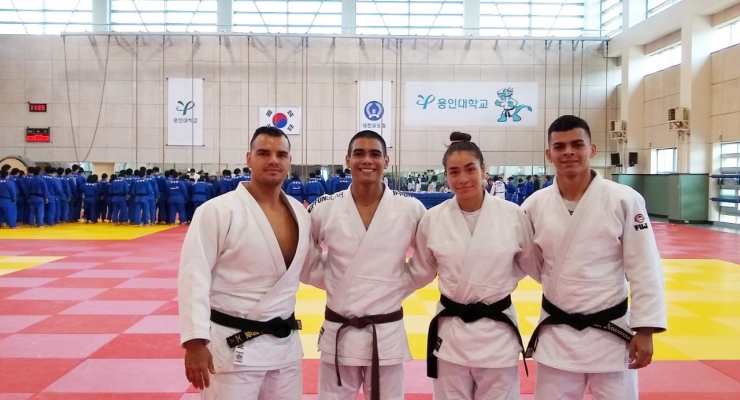 Judocas colombianos se entrenan en Corea del Sur con el apoyo de la Embajada de Colombia