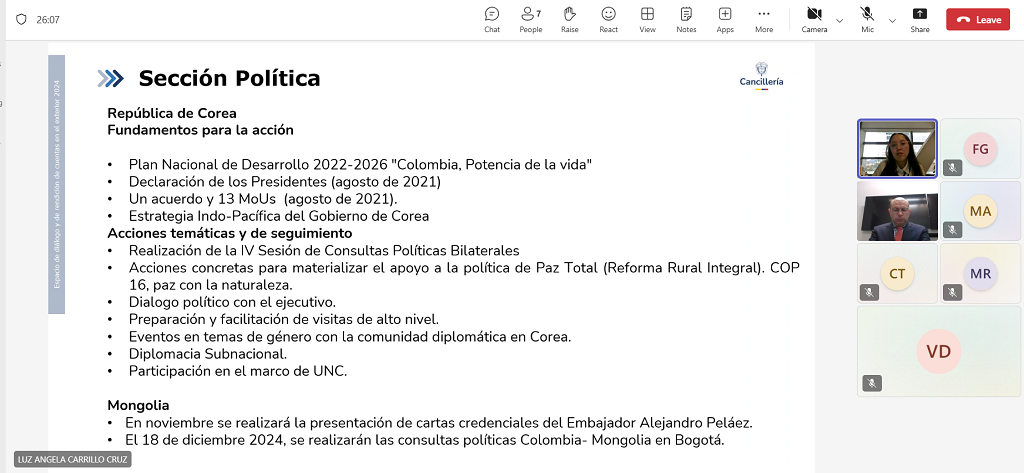 La Embajada de Colombia en Corea del Sur y su Sección Consular realizan con éxito la jornada de rendición de cuentas del 2024