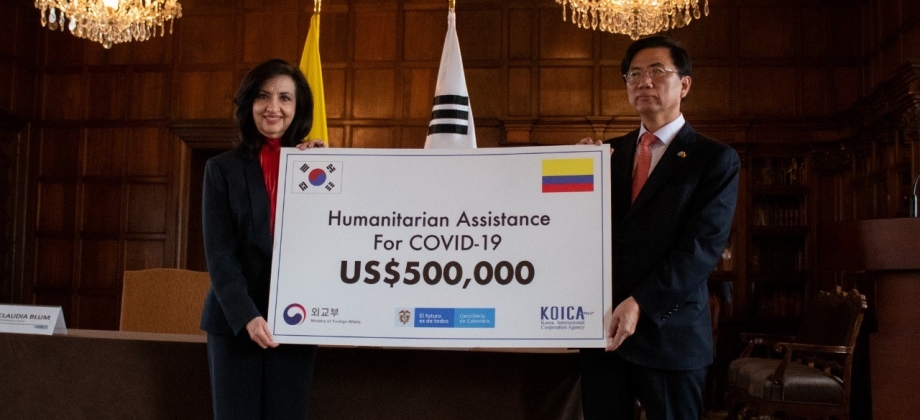 Gobierno coreano realizó una donación para la adquisición de pruebas de diagnóstico y la transferencia para mitigar los efectos de COVID-19 en Colombia