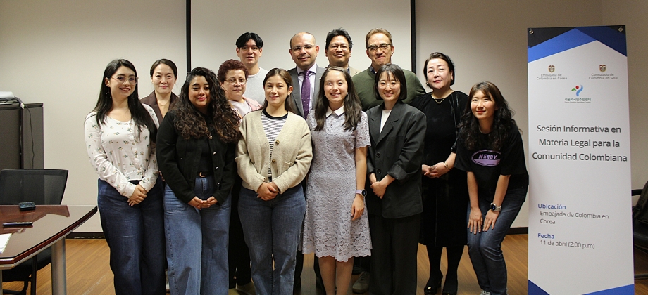 Sesión informativa en materia legal para la comunidad colombiana en Corea del Sur
