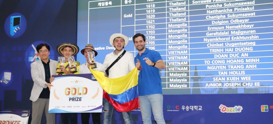 Estudiantes colombianos ganaron competencia internacional de robótica en Corea del Sur