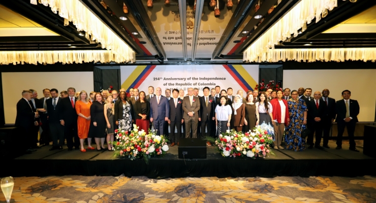 La Embajada de Colombia en la República de Corea celebró los 214 años de la Independencia Nacional