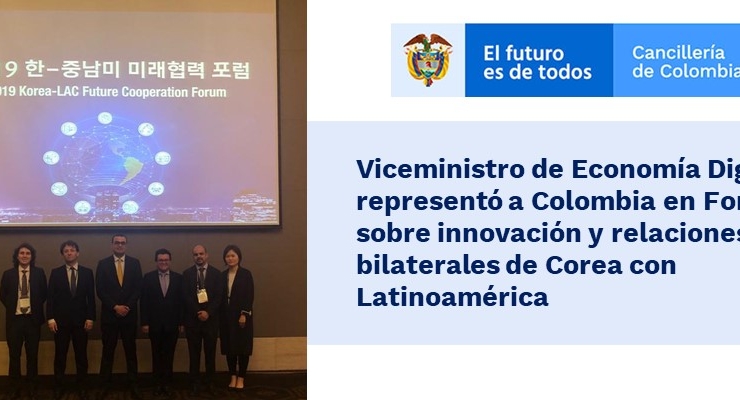 Viceministro de Economía Digital representó a Colombia en Foro sobre innovación y relaciones bilaterales de Corea 